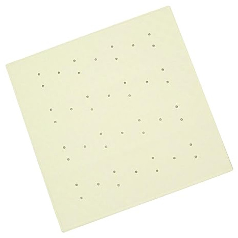 Blue Canyon Nonslip Antibacterial Rubber Shower Mats, Quick Dry Bathmat for Shower with Suction Pads & Drain Holes, Mould Resistant Bathroom Accessory, Durable Bath Rug Runner 53x53 cm – Cream