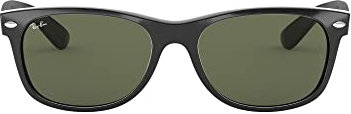 RAY BAN Herren New Wayfarer Classic Rb 2132 Sonnenbrille, Schwarz (Black with G-15 Lenses), 58