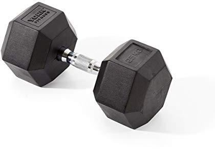 York Fitness Unisex Rubber Hex Dumbbells (Pair)