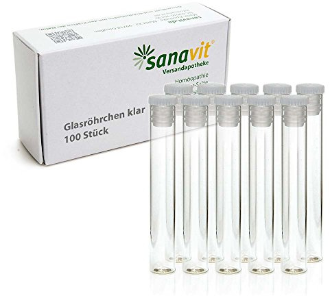 Sanavit Glasröhrchen klar – 90 Stück