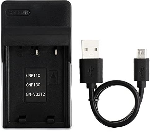 NP-110 USB Charger for Casio Exilim EX-FC200S, EX-Z3000, EX-ZR10, EX-ZR15, EX-ZR20, Exilim Zoom EX-Z2000, EX-Z2200, EX-Z2300 Camera and More