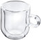 Judge Double Walled Glass Coffee Cups with Handle 75ml for Espresso, Hollow Vacuum Sealed, Hand Made, Heat Resistant