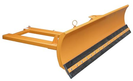 eurokraft | Schneeschieber für Gabelstapler| Gummischürfleiste| Schildbreite 2400 mm.