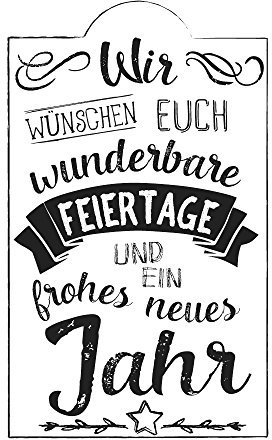 Rayher 29138000 Stempel Wunderbare Feiertage, 5 x 8 cm