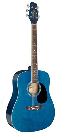 Stagg Dreadnought Akustikgitarre, 3/4 Größe, Blau