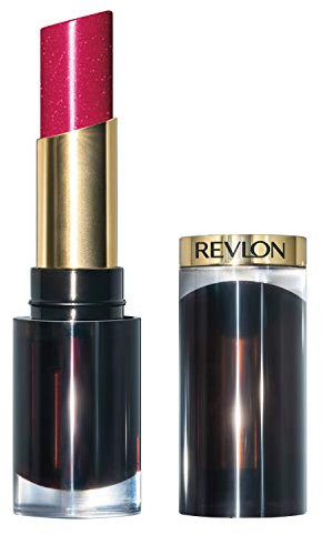 Revlon Super Lustrous Glass Shine Lipstick, Lippenstift mit brillanter Farbe, cremige und feuchtigkeitsspendende Formel mit Hyaluronsäure, Aloe und Rosenquarz, 017 Love Is On, 3.1 ml