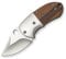Coltello da tasca EDC con lama in acciaio inox da 5 cm e impugnatura in legno per caccia, pesca, campeggio, outdoor, sopravvivenza e bushcraft