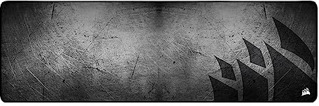 Corsair MM300 PRO Alfombrilla Tela a Prueba de Derrames para Juegos, Superficie 93 cm x 30 cm, Microtejido, Goma Afelpada gruesa 3 mm, Base Goma Texturizada Antideslizante, Extendido, Negro/Gris