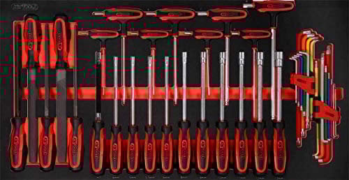 KS Tools 813.0042 Schraubendreher- / und Feilen-Satz in Schaumstoffeinlage, 42-tlg