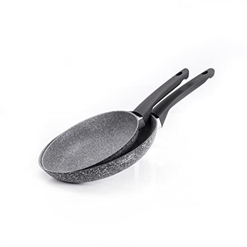 Moneta Sinfonia Set 2 padelle (22-26 cm) anche per induzione, rivestimento rinforzato con particelle minerali. Made in Italy