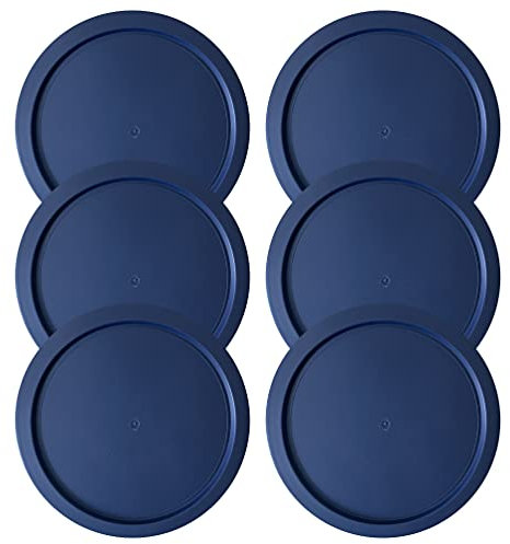Replacement Lid for Pyrex 6 Storage Plastic Cover 4 Cup Bowl Dish 7201-PC Blue (6-Pack)