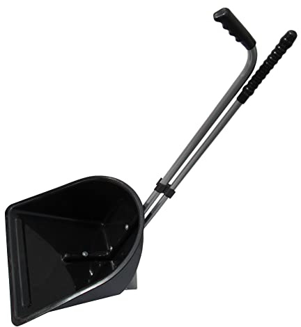 Horse Poop Scoop and Rake (Manure Equestrian Heavy Duty Lightweight Black)