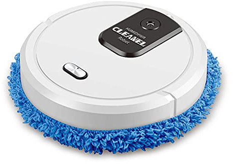 Acesunny Robot Inteligente Limpiadora Smart Mop Limpieza Carga USB 3 en 1 Wipe Barredora Limpieza Automática Recargable Devoluciones (Blanco)
