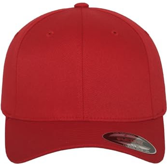 Flexfit Unisex 6277-Flexfit Wooly Combed Flexfit Wooly Combed, red, Kids