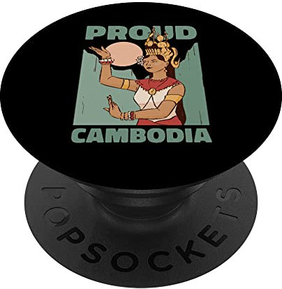 Stolze Kambodschanische Kambodscha Country Pride Asien Frau Ost PopSockets mit austauschbarem PopGrip