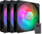 Cooler Master SickleFlow 120 V2 ARGB White Edition 3in1 Square Frame Fan, ARGB 3-Pin Customizable LEDs, Air Balance Curve Blade, Sealed Bearing, PWM Control for Computer Case & Liquid Radiator