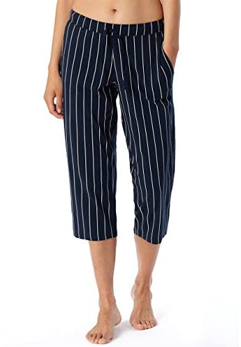 Schiesser Damen Schlafhose 3/4-lang Baumwolle Stretch Single-jersey-qualität - Mix + Relax Pyjamaunterteil, Multicolor 1_179270, 36 EU
