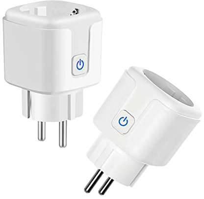 ZigBee Smart Steckdose 16A, 3680W Alexa Steckdose mit Fernbedienung/Sprachsteuerung, Intelligente Steckdose misst den Stromverbrauch, Steckdose Kompatibel mit Alexa&Google Home. Hub Required. 2 Pack