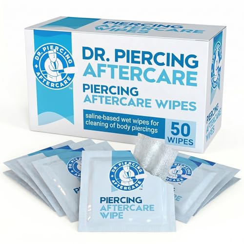 Dr. Piercing Wipes - Pack of 50 Saline Pads