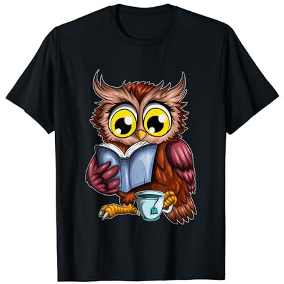 Chouettes Livre Journal Roman Policier Tasse De Thé Chaud T-Shirt