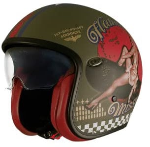 Premier Offener Helm Vintage,PIN UP Military BM,L