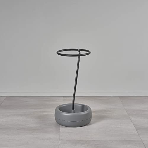 Kollecture Schirmständer Regenschirmständer Schirmhalter Kunststoff Metallgestell Gilles Farbe Grau