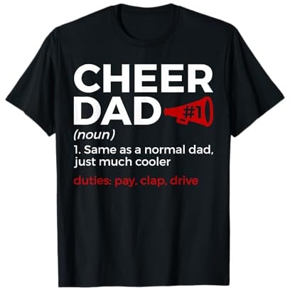 Lustiger Cheer Dad Definition Cheerleading T-Shirt