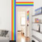 Supzone Wandtattoo Große Regenbogenlinie Wandaufkleber Bodenaufkleber Bunte Kräftige Regenbogen Wandbordürenaufkleber Wandsticker für Kinderzimmer Babyzimmer Schlafzimmer Türen Wanddeko