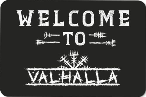 Tassenbrennerei Fußmatte mit Spruch - Welcome to Valhalla - Türmate innen Vikings - Wikinger