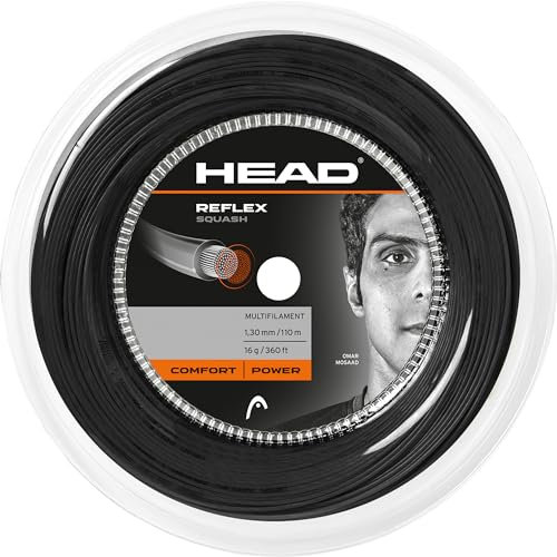 HEAD, Corda da Squash Reflex Unisex, Nero, 20