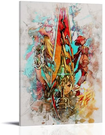 LUISAS Xenoblade Chronicles Poster Dekorative Malerei Leinwand Wandkunst Wohnzimmer Poster Schlafzimmer Malerei,Wandkunst Bilddruck Moderne Familienzimmer Dekor 20x30inch(50x75cm)