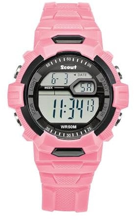 SCOUT Mädchen Digital Quarz Uhr mit Kunststoff Armband 280308006