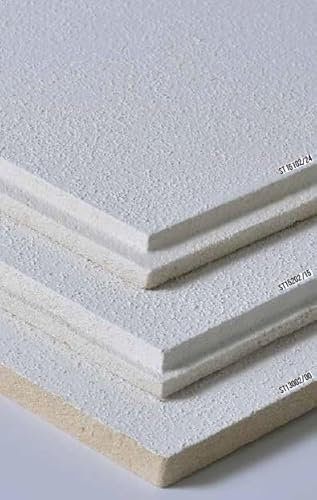 Akifix ITP ST15102.24 Panneaux de contre-plafond SANDED en fibre minérale torsadée 600 x 600 x 15/5,76 MQ (CONF.16 pièces) Star Tone SANDED bord Lay-in 24