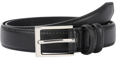 Kajeer Kinder Ledergürtel für Jungen - Klassischer Jungen Mädchen Kindergürtel für Schuluniformen, Anzüge, Jeans mit Legierungszackenschnalle