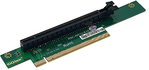 HiFiber PCIe 16x Riser Card 270-Grad R-Angle Riser Adapter Card für 1U, PCIe X16 Male to Female Interface Extender Protection Card, Kompatibel mit Supermicro Riser Card RSC-RR1U-E16