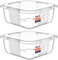 Best House | Plastic Washing up Bowl Basin | Square Kitchen Basin Wash Bowl | 15 Litres | Clear | 2 pcs | Multipurpose Bath Tub/Washing Tub for Kitchen, Bathroom, and Household Use (Pack of 2)
