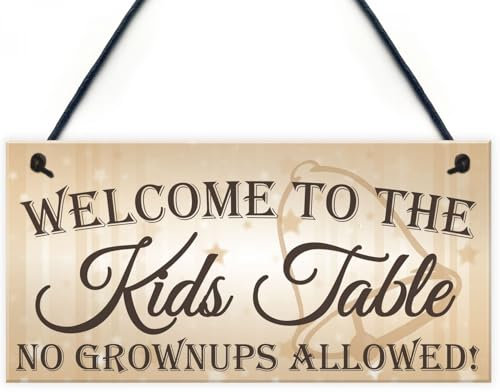 Türdeko Haustür Türschild Kindertisch Keine Erwachsenen Neuheit Hängende Hochzeit Home Deko