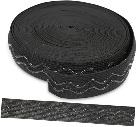 Angoily 1 Rolle Rutschfestes Gummiband Zum Nähen Stretch Elastikband J Bund Stretchband Spandex Gestrickte Gummibänder Elastikband Für Kleidung Gürtel Stretchband