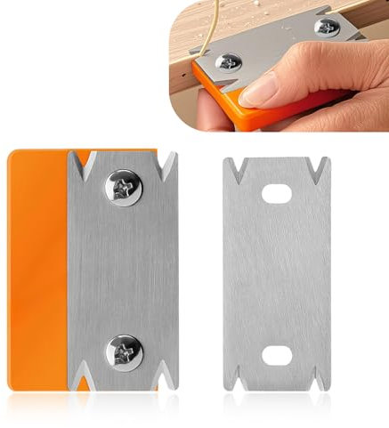 Kantenschneider, Furnierkantenschneider mit 1 Ersatzklinge Kantenhobel Holz Kantenschneider Umleimer Manueller Kantenumleimer, Mini Handhobel für Holz PVC ABS, Rutschfest Einhandhobel (Orange)