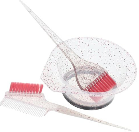 DEARMAMY 1 Set Set di pennelli per per tinta per pennello per tinta e ciotola forniture per saloni ciotola e pennello per la dei rosa