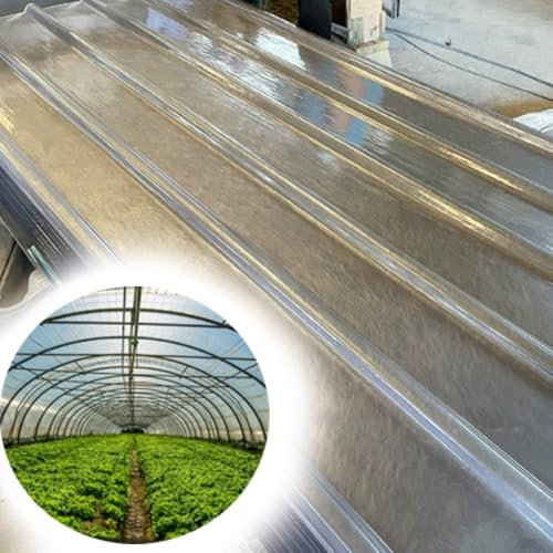 Corrugated Roofing Sheets, Corrugated Roofing Sheets Silent Roof Panel Clear Roof Sheet With Screws Roofing Cladding Panel Impact Resistance Roofing Tiles For Greenhouse Garage(3PCS,3x3.3ft/