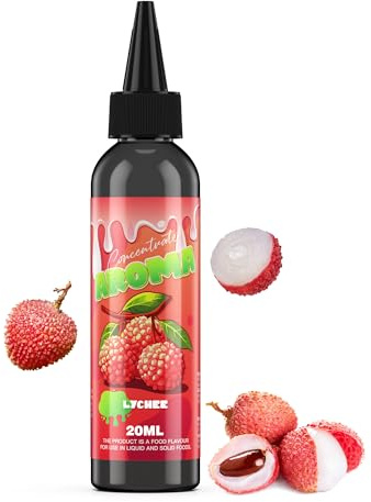 FURUN Litschi Aromakonzentrat 20ml, Hochdosiertes Lebensmittelaroma | 20ml Lychee Aroma in 120ml Flasche, einfach zu mischen für Eiscreme, Desserts und Getränke