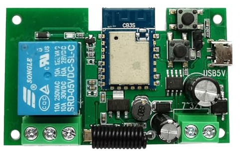 Faeymth Tuya WiFi Smart Switch Controller, Garagentoröffner, 1 K, 7-32 V, Timer, Relaismodul mit automatischer Verriegelung