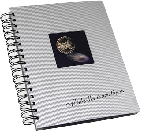 SAFE 7809 Spiralalbum für 48 Souvenir-Medaillen – 4 TOPset-Einlagen mit Alveolen, stabile Kartonhülle grau-Silber, 205 x 235 x 30 mm