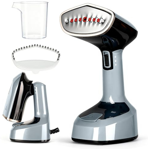 VINATO 1500W Steamer Dampfglätter, Reise Steamer Dampfglätter, 25s schnelles Aufheizen, Dampfbürste für Vertikales und Horizontales Dämpfen, tragbarer Reisesteamer für Zuhause