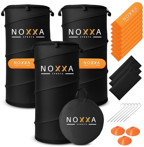 NOXXA Pop Up Defender Basketball mit Armen – Tragbarer Basketball-Dummy-Defender, faltbare Trainingsausrüstung für Basketball, Fußball, Fußball und mehr, drinnen und draußen