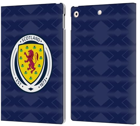 Head Case Designs Offizielle Scotland National Football Team Home 2026 Trikot Leder-Wallet-Hülle Kompatibel mit Apple iPad 10.2 2019/2020/2021