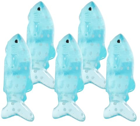 Healifty Miniatur Meerestiere Deko 5 Stück Kunstharz Hai Figuren für Aquarium Sukkulenten Mikrolandschaft Dekoration
