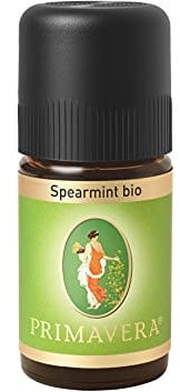 PRIMAVERA Ätherisches Öl Spearmint bio 5 ml - Aromaöl, Duftöl, Aromatherapie - erfrischend, belebend, konzentrationsfördernd - vegan