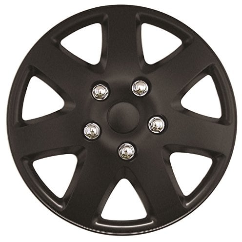 Streetwize - Tempest Premium Wheel Cover Set – Matt Black Rim, 14 in. Hubcap, Decorative Wheel Trim. Automotive Exterior Car Accessories